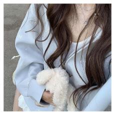 批发【云朵绒复合】薄款320g,厚款400g <b class='q'>甜美</b>蝴蝶结KT刺绣拉链外套女