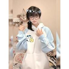 批发【云朵绒复合】薄款320g,厚款400g 卡通吉伊卡哇刺绣卫衣