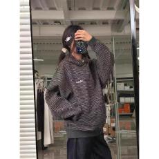 薄款 刺绣广州原版面料设计感条纹卫衣女