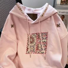 云朵绒复合薄款320g,厚款400g原版刺绣连帽外套卫衣