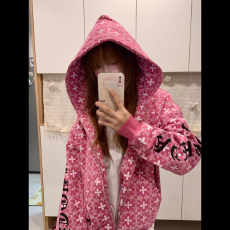 云朵绒复合薄款320g,厚款400g拉链满印十字架卫衣