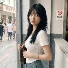 批发#实拍 简约美好舒适<b class='q'>夏季</b>圆领女遮肉显瘦好版型内搭修身显瘦上衣