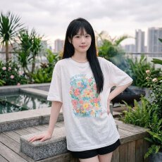 批发#实拍 广州莱赛尔雪花冰爽棉布面爽滑<b class='q'>短袖</b>罩衫