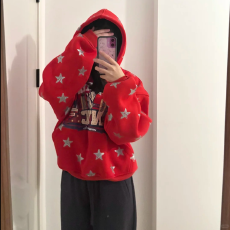 批发【云朵绒复合】薄款#加绒# 口袋连体印花，前后印花，原版印花