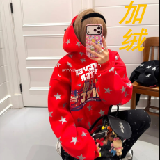 批发【云朵绒复合】薄款#加绒# 口袋连体印花，前后印花，原版印花