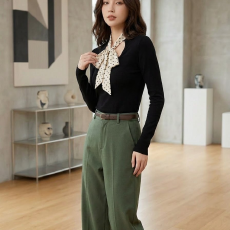 批发【莫代尔260克】打底衫女秋季2026新款长袖t恤黑色法式修身上衣