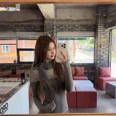 批发【莫代尔260克】京都甜梦蕾丝拼接针织衫女修身显瘦内搭上衣<b class='q'>秋</b>季