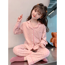 批发[黛琳芬]10码-XL码德绒儿童睡衣秋冬保暖男女印花<b class='q'>开衫</b>家居服146