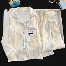 批发[黛琳芬]12码-XL码娃娃领德绒儿<b class='q'>童</b>睡衣秋冬保暖印花开衫家居服146