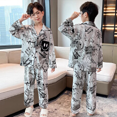 批发[黛琳芬]10码-XL码35款仿棉长袖儿<b class='q'>童</b>睡衣印花男女<b class='q'>童</b><b class='q'>家居服</b>14<b class='q'>8</b>