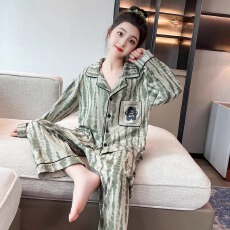 黛琳芬10码-XL码35款仿棉长袖儿童睡衣印花男女童装家居服148