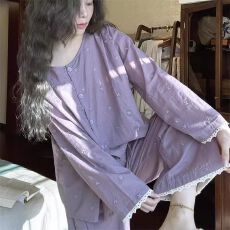 批发[黛琳芬]网图甜美长袖<b class='q'>女士</b>睡衣套装卡通春秋季家居服pajamas309