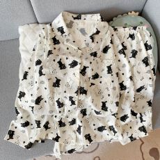 批发[黛琳芬]网图云朵棉甜美长袖<b class='q'>女士</b>睡衣套装春秋季家居服pajamas320