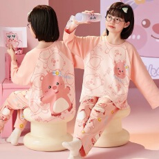 黛琳芬10码-XL码25款仿棉套头儿童睡衣印花男女童装家居服148