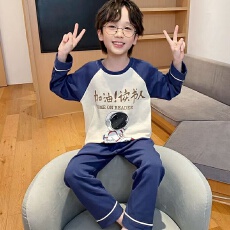 黛琳芬10码-XL码25款仿棉套头儿童睡衣印花男女童装家居服148