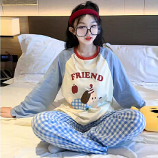 黛琳芬10码-XL码25款仿棉套头儿童睡衣印花男女童装家居服148