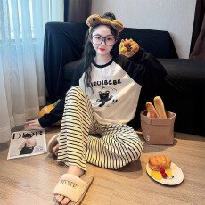 黛琳芬10码-XL码25款仿棉套头儿童睡衣印花男女童装家居服148