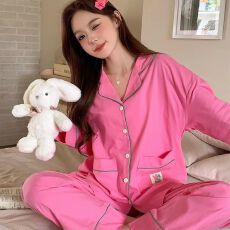 批发[黛琳芬]网图甜美长袖<b class='q'>女士</b>睡衣套装ins春秋季家居服pajamas320