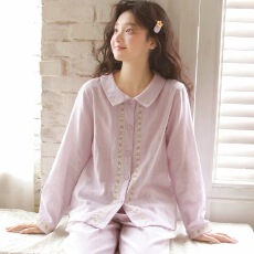 批发[黛琳芬]网图云朵棉甜美长袖<b class='q'>女士</b>睡衣套装春秋季家居服pajamas320