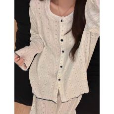 批发[黛琳芬]网图云朵棉甜美长袖<b class='q'>女士</b>睡衣套装春秋季家居服pajamas320