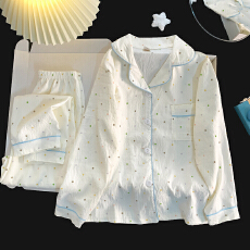 批发[黛琳芬]12码-XL码40款云朵棉卡通儿童睡衣印花男女童装家居服148