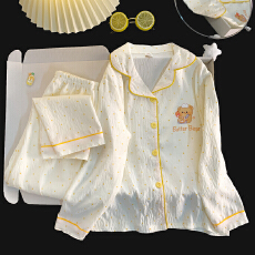 批发[黛琳芬]12码-XL码40款云朵棉卡通儿童睡衣印花男女童装家居服148