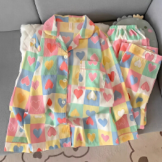 批发[黛琳芬]12码-XL码40款云朵棉卡通儿童<b class='q'>睡衣</b>印花男女童装家居服148