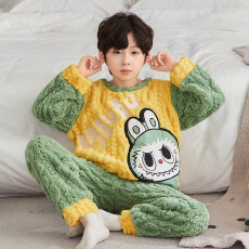 批发[黛琳芬]8码-XL码40个款麦穗绒儿童睡衣保暖男女童装是家居服110