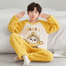批发[黛琳芬]8码-XL码40个款麦穗绒儿童睡衣保暖男女童装是家居服110