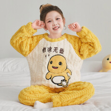 批发[黛琳芬]8码-XL码40个款麦穗绒<b class='q'>儿童</b>睡衣保暖男女童装是家居服110