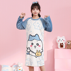 批发[黛琳芬]8码-18码款-法兰绒<b class='q'>女</b><b class='q'>童</b>套头睡裙儿童<b class='q'>睡衣</b>秋冬家居服122