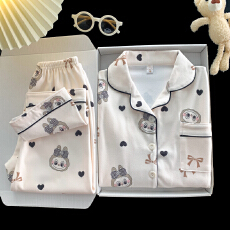 批发[黛琳芬]8码-L码德绒儿童<b class='q'>睡衣</b>秋冬保暖男女<b class='q'>童装</b>翻领印花家居服138