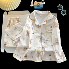 批发[黛琳芬]8码-L码德绒儿童<b class='q'>睡衣</b>秋冬保暖男女<b class='q'>童装</b>翻领印花家居服138