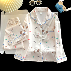 批发[黛琳芬]8码-L码德绒儿童<b class='q'>睡衣</b>秋冬保暖男女<b class='q'>童装</b>翻领印花家居服138