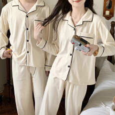 批发[黛琳芬]德绒<b class='q'>男</b>士女士睡衣纯色秋冬季保暖情侣款家居服pajamas334