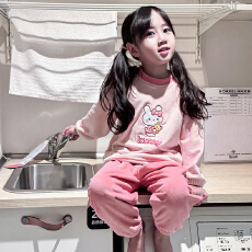 批发[黛琳芬]100码-160码300克奥粒绒加厚男女童装睡衣<b class='q'>儿童</b>家居服141