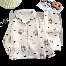 批发[黛琳芬]8码-L码海空气棉夹层秋冬季加厚男<b class='q'>女</b><b class='q'>童</b><b class='q'>睡衣</b>儿童家居服142