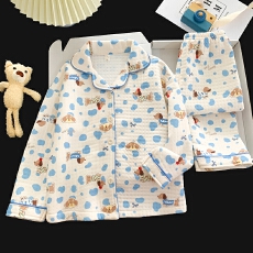 批发[黛琳芬]8码-L码海空气棉夹层秋冬季加厚男<b class='q'>女</b><b class='q'>童</b><b class='q'>睡衣</b>儿童家居服142