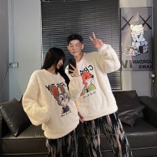 批发黛琳芬法兰绒加厚女士<b class='q'>睡衣</b>长毛绒秋冬季情侣款<b class='q'>家居服</b>pajamas358