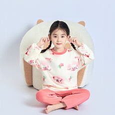 批发[黛琳芬]100码-160码奥毛绒套头儿童<b class='q'>睡衣</b>秋冬季男女<b class='q'>童装</b>家居服150