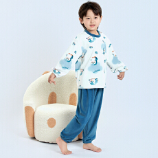 批发[黛琳芬]100码-160码奥毛绒套头儿童<b class='q'>睡衣</b>秋冬季男女<b class='q'>童装</b>家居服150