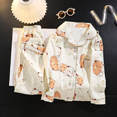 批发[黛琳芬]8码-18码云朵棉儿童<b class='q'>睡衣</b>薄款印花开衫女<b class='q'>童装</b>家居服151