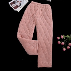 批发[黛琳芬]三层夹棉加绒加厚棉裤女士家单条裤保暖家居服pajamas363