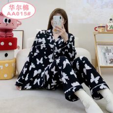 批发[黛琳芬]40款华尔棉长袖长裤<b class='q'>女</b>士<b class='q'>睡衣</b>卡通薄款家居服pajamas370