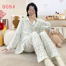 批发[黛琳芬]60款云朵棉长袖长裤<b class='q'>女</b>士<b class='q'>睡衣</b>卡通薄款家居服pajamas371