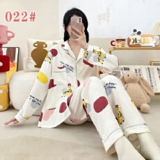批发[黛琳芬]60款云朵棉长袖长裤<b class='q'>女</b>士<b class='q'>睡衣</b>卡通薄款家居服pajamas371