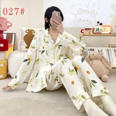 批发[黛琳芬]60多款云朵棉长袖长裤<b class='q'>女</b>士<b class='q'>睡衣</b>卡通薄款家居服pajamas371