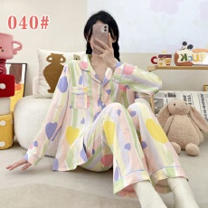 批发[黛琳芬]60款云朵棉长袖长裤<b class='q'>女</b>士<b class='q'>睡衣</b>卡通薄款家居服pajamas371