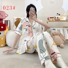 黛琳芬60款云朵棉短袖长裤女士睡衣卡通薄款家居服pajamas371