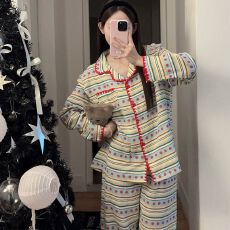 批发[黛琳芬]<b class='q'>长袖</b>长裤女士睡衣秋冬季韩系ins风少女<b class='q'>家居服</b>pajamas377